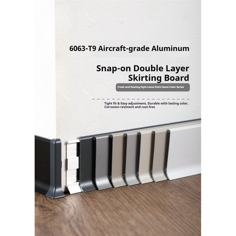 Ultra-Slim Profiled Aluminum Skirting Board - view 5