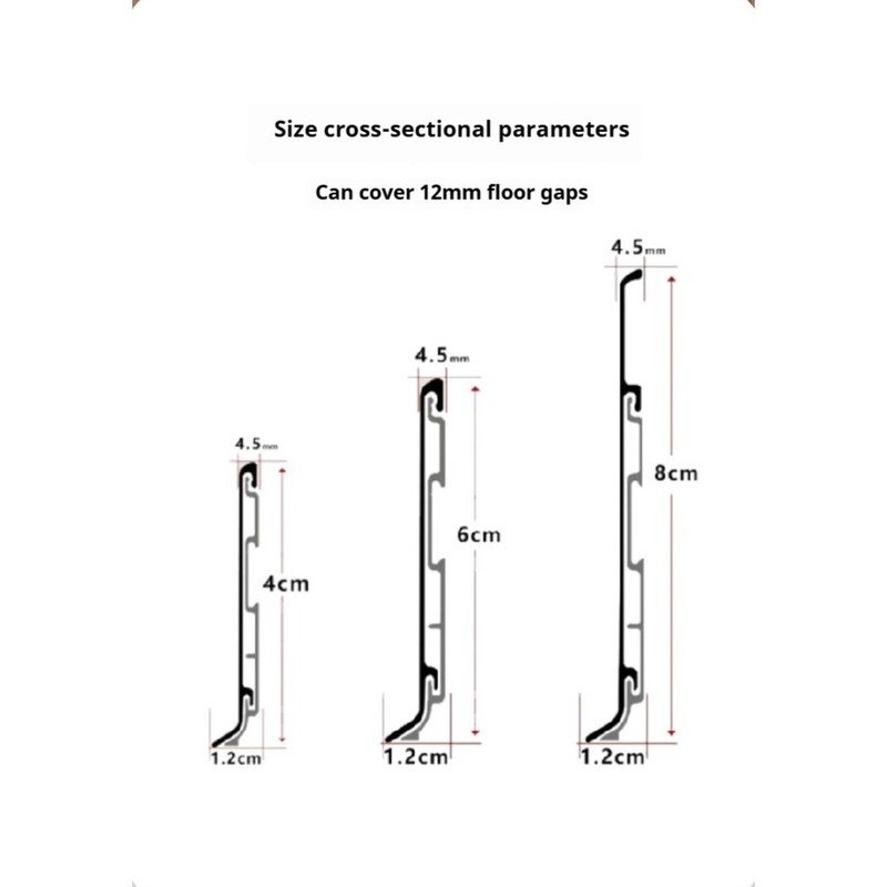 Ultra-Slim Profiled Aluminum Skirting Board - view 4