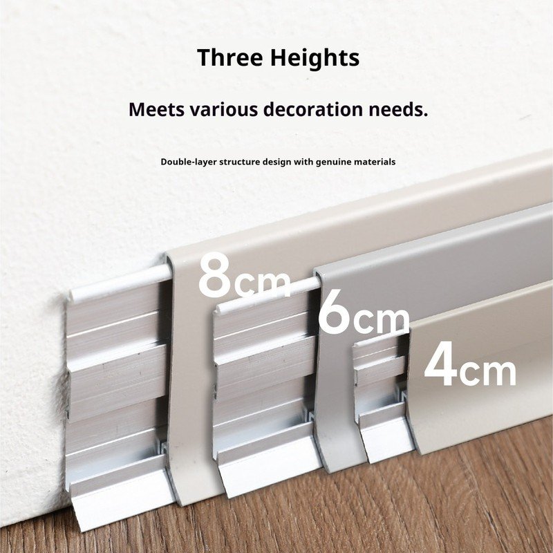 Ultra-Slim Profiled Aluminum Skirting Board - view 2