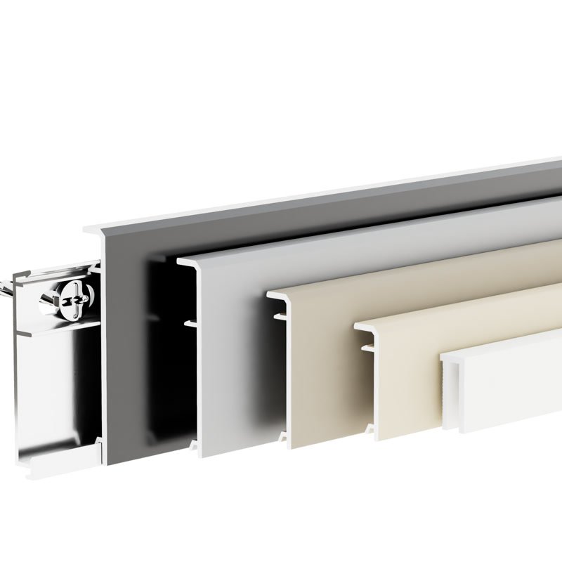 Aluminum Flat Snap-On Skirting Board