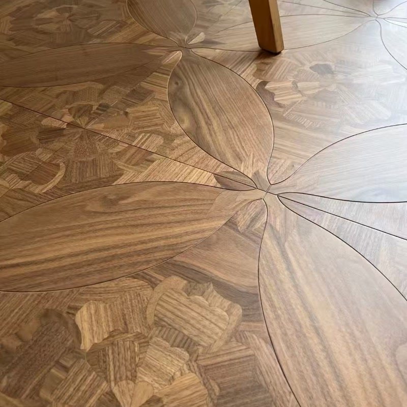 Walnut Lotus Design Solid Parquet Flooring - view 5