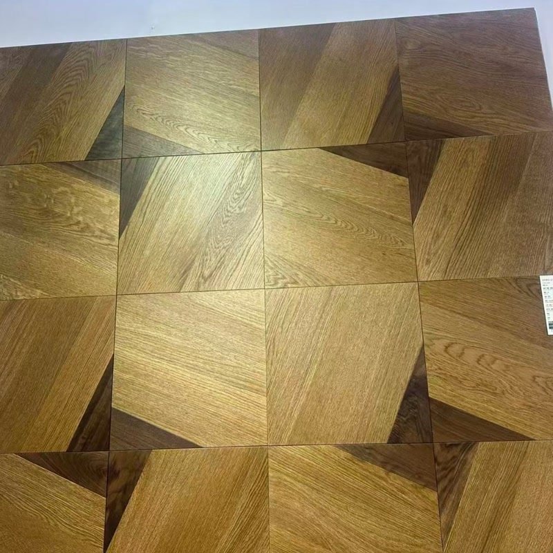 Walnut Lotus Design Solid Parquet Flooring - view 2